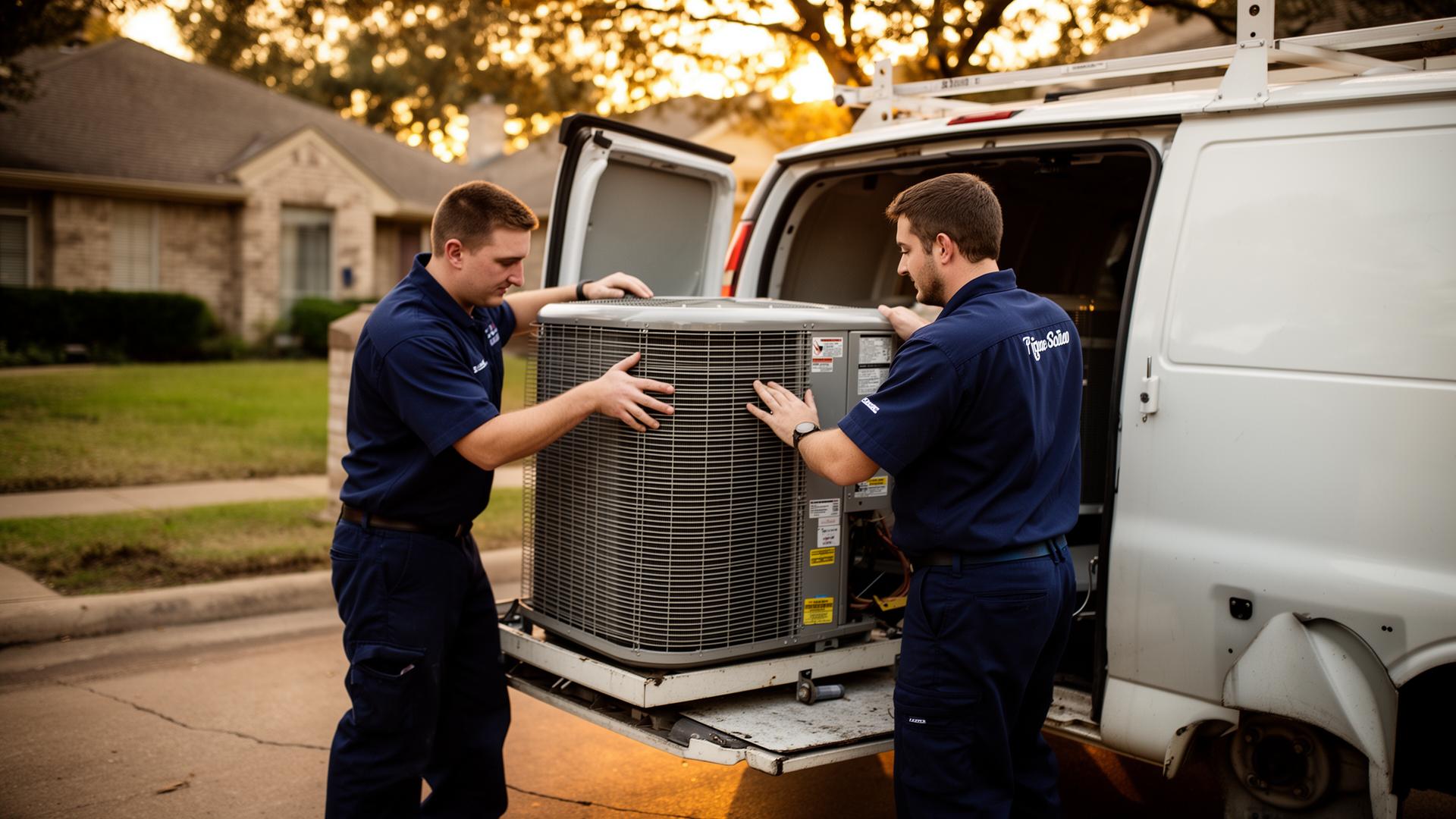 HVAC job site in North Dallas