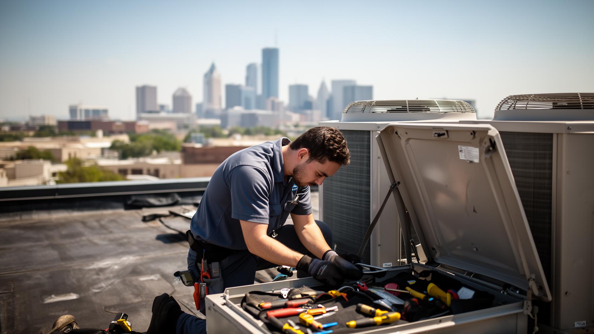 HVAC job site in North Dallas